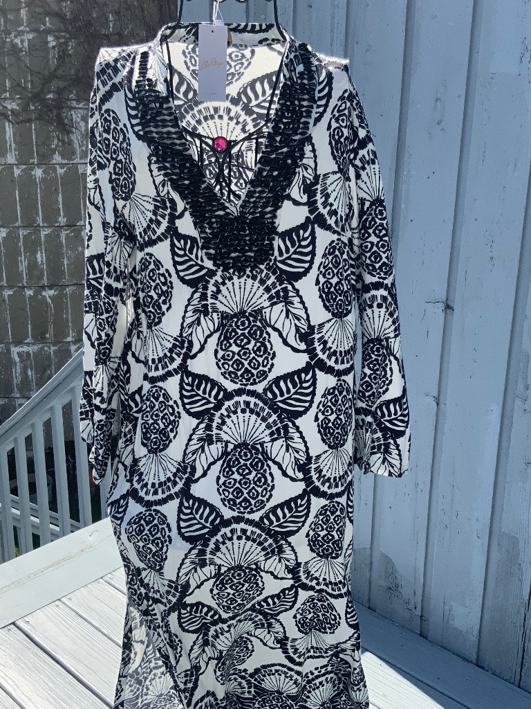 Lilly Pulitzer Irella Maxi Caftan Dress Pineapple Princess (Size 8) Nwt